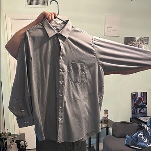 Van Heusen Gray Casual Button Down Shirt